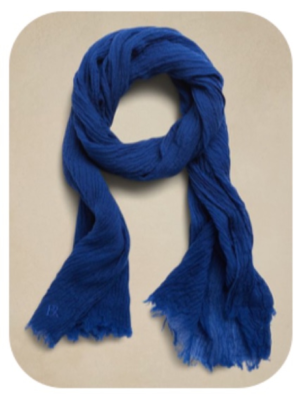 Banana Republic Royal Blue Lightweight Crinkle Scarf